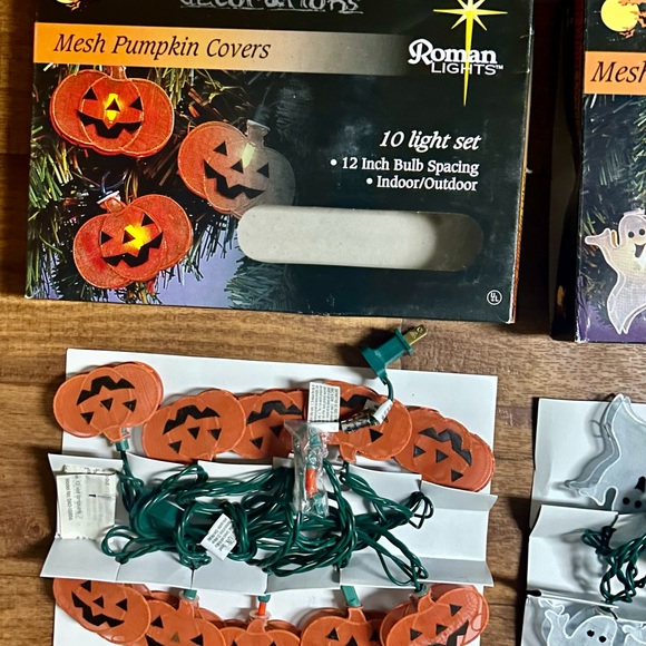 Roman Inc. • Halloween Light Set • Pumpkin • Ghost • 2 Boxes (20 Lights) • New - Picture 16 of 16